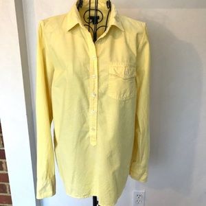 J. Crew Long Sleeve 7 Button Popover Shirt Size S